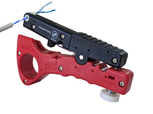 UHAND TOOL Universal Network Wire Stripping Tool for Cat5e, Cat 6, Cat 6a, Cat7, Cat 8 - Professional Wire Stripper, Untwister, Straightener and Cutters - UTP, STP, SFTP Cable Stripper Tool