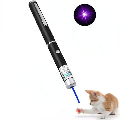 WNZQK Laser Pointer for Cats Dogs Pet Interactive Toys Laser Presentation Remotes Red Green Purple Light Laser Pointer for Cats Chargeable (1 PCS Pack Blue Light, USB Rechargeable)