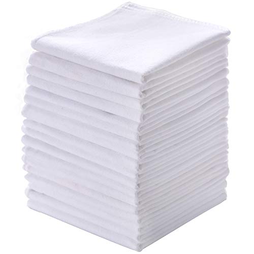 Men's Handkerchiefs 18 Pack 100% White Cotton Solid White Hankie
