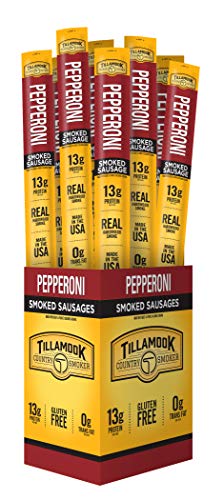 Tillamook Country Smoker Real Hardwood Smoked Sausages, Pepperoni, 1.44 Ounce, 24 Count