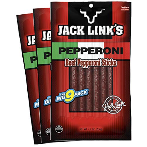 Jack Link's Pepperoni Beef Snack Sticks Big , 7.2 Ounce (Pack of 3)