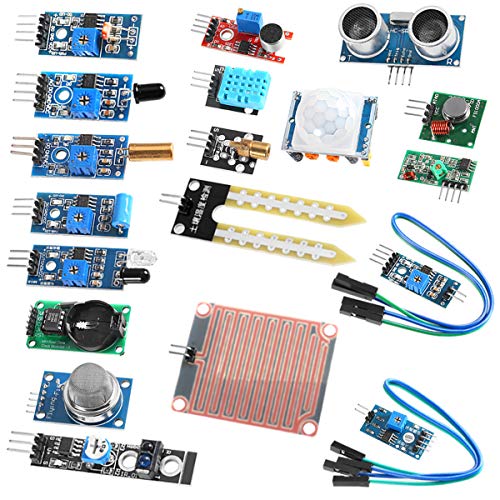 16 in 1 Project Super Starter Kits Sensor Modules Kit for Arduino Raspberry for UNO R3 Mega2560 Mega328 Nano Raspberry Pi 3 2 Model B K62 (16 in 1)