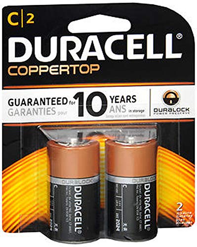 Duracell Coppertop C Batteries, 2ct, 2pk