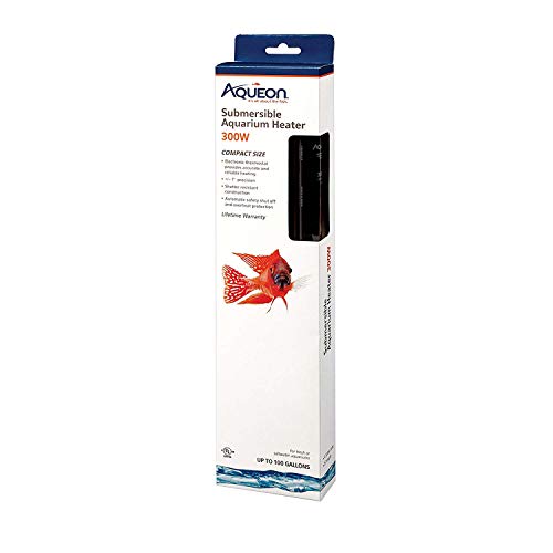 Aqueon Submersible Aquarium Heater, 300 Watts, Up to 100 Gallons