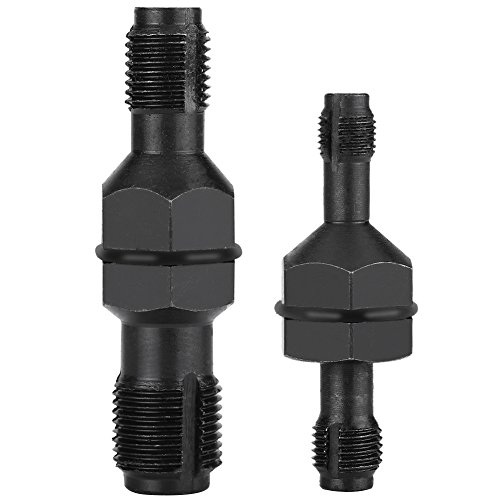 Aramox Tap Tool,2Pcs Carbon Steel Spark Plug Thread Insert Tap Set M10*1.0 / M12*1.25 M14*1.5 / M18*1.5