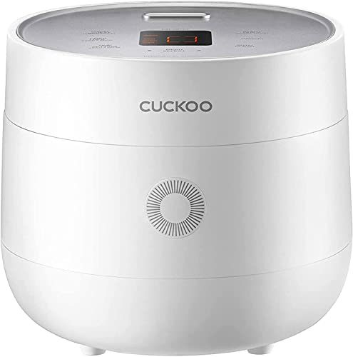 CUCKOO CR-0375F | 3-Cup (Uncooked) Micom Rice Cooker | 10 Menu Options: Oatmeal, Brown Rice & More, Touch-Screen, Nonstick Inner Pot | White