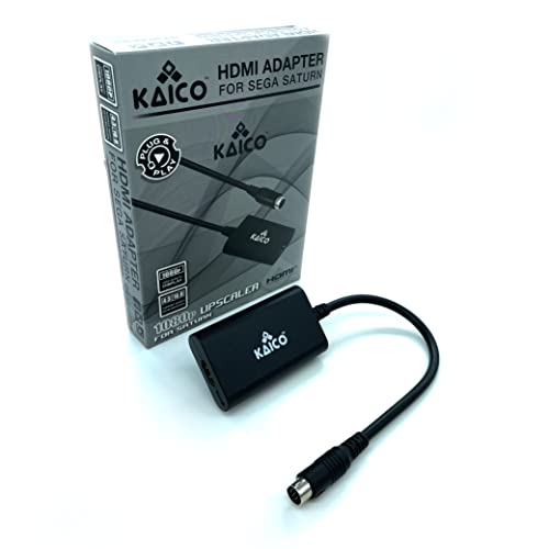 Kaico SEGA Saturn 1080p HDMI Adapter - for use with Sega Saturn - Supports S Video Output  Supports PAL and NTSC Consoles  Aspect Ratio Switch for 16:9 or 4:3