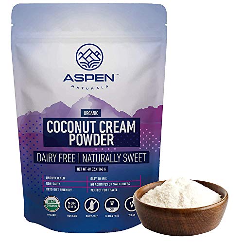 Organic Coconut Milk Powder 3lb for Creamer, Coffee, Smoothies and Baking. Unsweetened Coconut Cream Powder, Natural, Dairy-Free, Gluten Free for Paleo, and Vegan Diets.