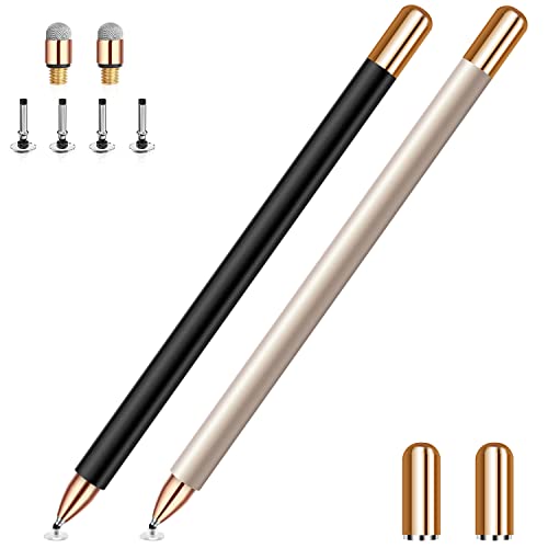 Stylus for iPad Pencil, MEKO Universal Disc Stylus Pens for All Touch Screen Devices Including Smart Phones, Computers, Tablets (2-Packs Stylus Pen with Acessories)