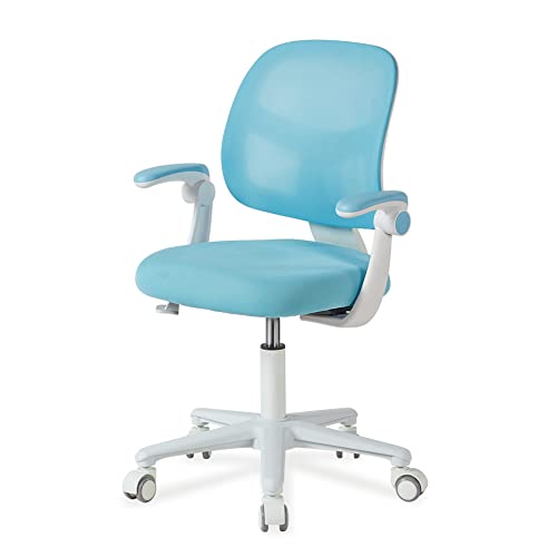 DIOSHOME Kids Desk Chair, Height Adjustable Kids Chair, Swivel Children's Study Chair. Suitable for Boys and Girls Aged 4 to 12. Use Pressure Self-Locking Wheels.