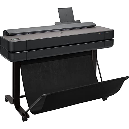 HP DesignJet T650 Large Format 36-inch Plotter Color Printer, Includes 2-Year Warranty Care Pack (5HB10H), Black