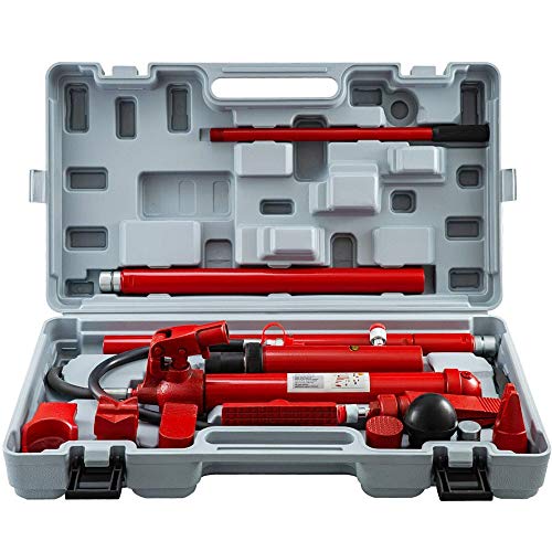 12 Ton Porta Power Kit 2M Hydraulic Car Jack Ram 5.3 inch Lifting Height Autobody Frame Repair Power Tools for Loadhandler Truck Bed Unloader Farm and Hydraulic Equipment Construction
