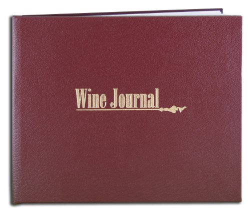 BookFactory Wine Journal/Wine Collector's Log Book/Wine Collectors Diary/Wine Notebook - Maroon Leather Cover - 72 Pages, Smyth Sewn Hardbound, 8 7/8" x 7" (LOG-072-XLO-TWR-WINE-XMT43)