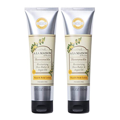 A LA MAISON Honeysuckle Lotion for Dry Skin - Natural Hand and Body Lotion (2 Pack, 5 oz Bottle)