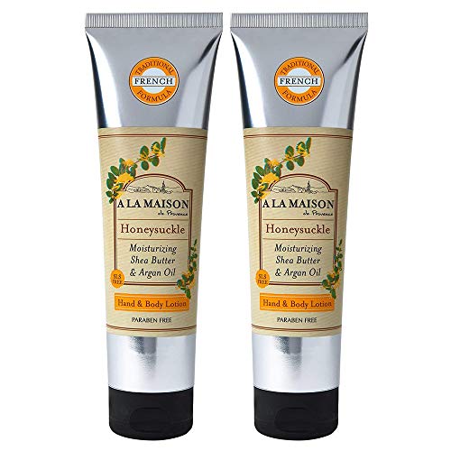 A LA MAISON Honeysuckle Lotion for Dry Skin - Natural Hand and Body Lotion (2 Pack, 8 oz Bottle)