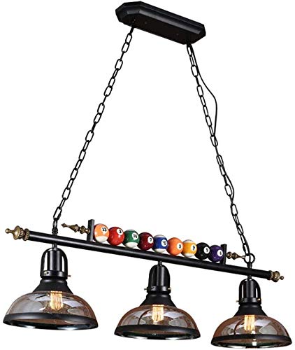 1% ONE PERCENT Pool Table Pendant Light Adjustable Billiard Lights Hanging Lighting Industrial Vintage Pendant Light 3 Light Decoration Chandelier for Pool Billiard Table, Bar Table, Bedroom