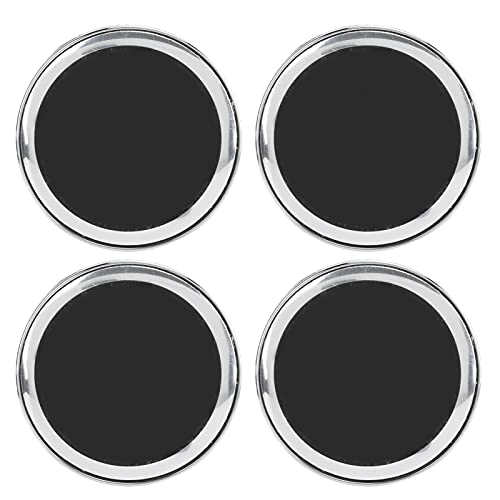 aqxreight Auto Wheel Hub Cover, 4PCS Car Wheel Centre Cap Cover Waterproof Aluminium Alloy Scratch Prevention Replacement for Fiat 500(Black and Silver)