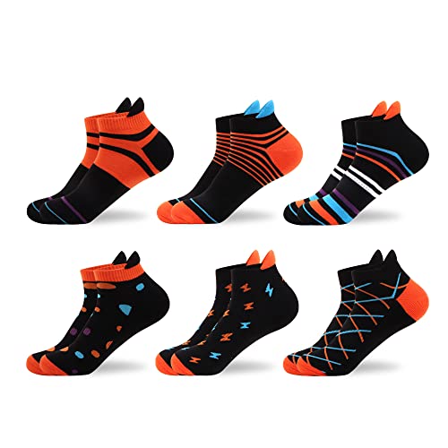 WeciBor Men's Performance Cushioned Athletic Running Low Cut Ankle Sport Socks