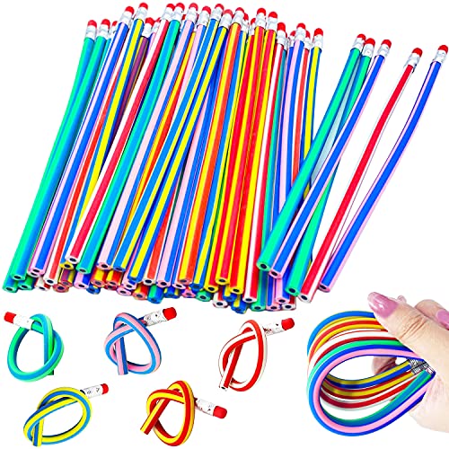 40 Pieces Flexible Soft Pencil,Soft Pencils with Eraser,Magic Bend Pencils for Kids Students Gift,School Supplies