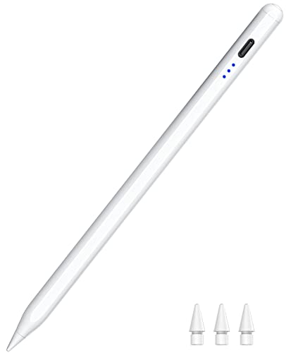Stylus Pen for iPad 2018-2022, HATOKU Quick Charging Apple Pen with Tilt Sensitivity & Palm Rejection, Magnetic Pencil Compatible with iPad Air 3/4/5, iPad Mini 5/6, iPad 6-10 Gen, iPad Pro 11''/12.9"