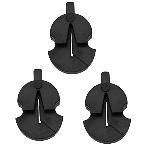 Tourte Style Rubber Mute LQ Industrial 3PCS Tourte-Style Black Rubber Mute for All Violins Small Violas Ultra Practice Silencer (TSRMAVUP-27x17x8-B3)