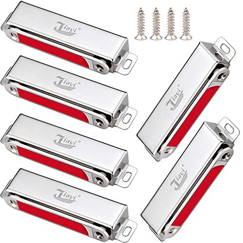 Cabinet Door Magnets Jiayi 6 Pack Cabinet Magnet Door Latch 90 Lbs Magnetic Door Catch Strong Stainless Steel Magnetic Latch Heavy Duty Magnetic Cabinet Latch for Kitchen Cupboard Magnet Closure