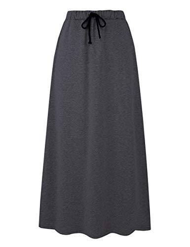 IDEALSANXUN Sweater Skirt Corduroy Skirts for Women Winter Velvet Insulated Wool Skirt (Dark Grey, X-Large)