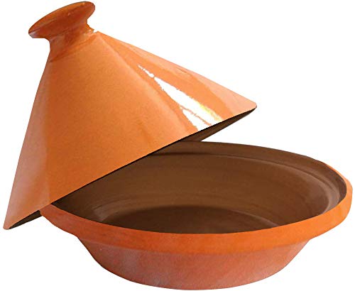 Raphael Rozen Tagine Cooking Pot Original Handmade Clay 10 Quart Cooking Dish Family Size Recipe Book