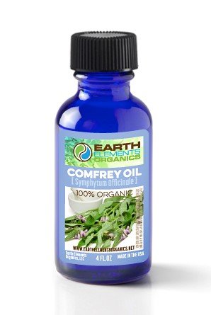 Comfrey Medicinal Herbal Oil,100% Organic, Raw, Non-GMO  Wound Healing, Skin Regeneration, Moisturizer. Excellent Carrier Oil. 4fl.oz.