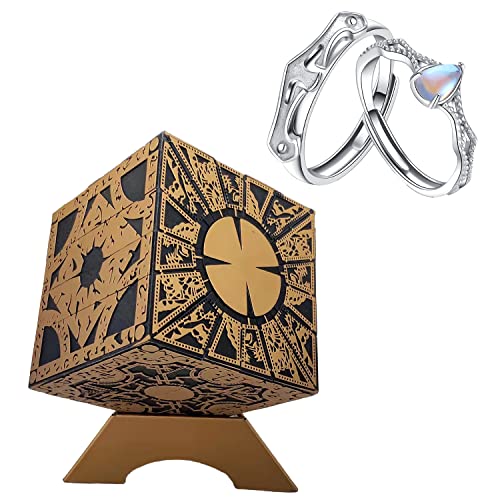 Hellraiser Puzzle Box, Lament Configuration with a Pair of Adjustable Couple Rings