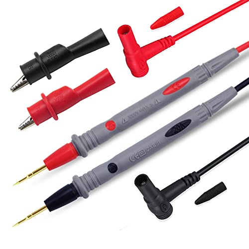 1000V 20A Ultra-Sharp Multimeter Meter Tester Needle Point 35 / 90 cm Gold-Plated Test Probe Lead