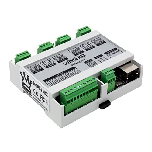 DMXking LeDMX4 MAX 4-port 2,720 smart pixel controller/driver WS2811 and many more types (5-24V)