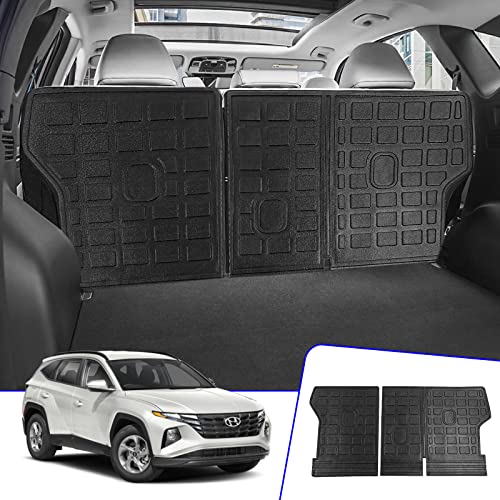 Rongtaod Fit 2022 2023 Hyundai Tucson Back Seat Cover Protector TPE All Weather Backrest Mats Trunk Mat Cargo Liner Tucson Accessories (Backrest Mats)