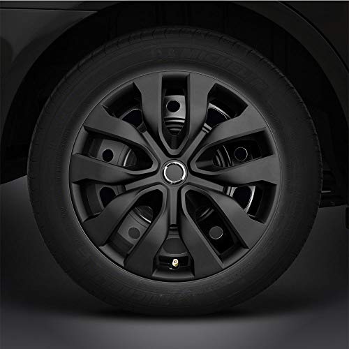 Upgrade Your Auto 17" Matte Black Hubcaps/Wheel Covers for Steel Wheels 'Rogue' Style (Set of 4)