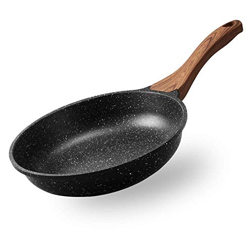 ESLITE LIFE 8 Inch Nonstick Skillet Frying Pan Egg Omelette Pan, Healthy Granite Coating Cookware Chef's Pan, Compatible with All Stovetops (Gas, Electric & Induction), PFOA Free