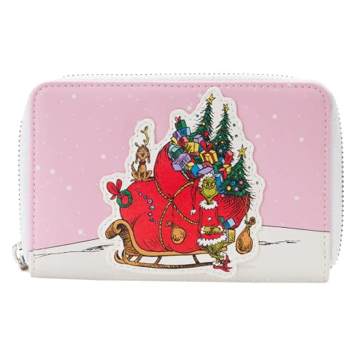 Loungefly Dr Seuss How the Grinch Stole Christmas Sleigh Zip Around Wallet