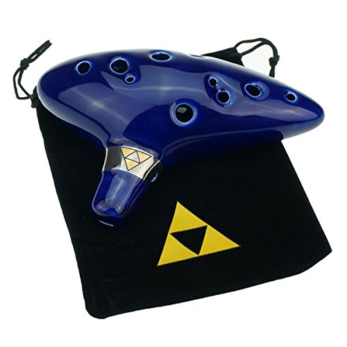 "Cheffort" 12 Hole Ocarina From Legend of Zelda,alto C Ocarina with Protective Bag,Buy zelda ocarina,12 hole zelda ocarina,ocarina of time,Ocarina Play by Link in Zelda