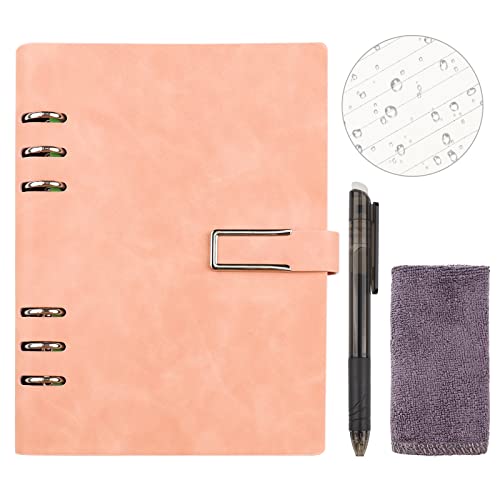 SUPHIKE Reusable Notebooks - Stone Paper Waterproof Spiral Notebooks, A5 Wirebound Ruled Sketch Book Notepad Diary Memo Planner with 1 Erasable Pen & 1 Microfiber Cloth Included (9.05''6.69'')