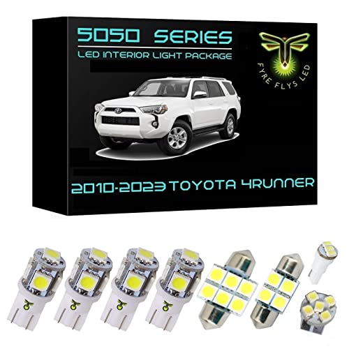 Fyre Flys 16 Piece White LED Interior Lights for 2010-2023 Toyota 4Runner 5050 Series SMD Package Kit and Install Tool 6000K