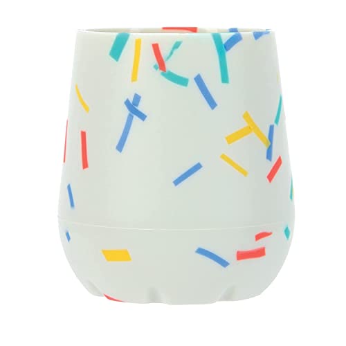 Nuby Silicone Confetti/Sprinkles First Open Training Cup for Baby - 2oz, 6+ Months