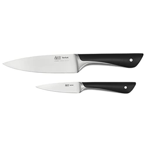 Tefal Jamie Oliver Kitchen Knives Set, 2 Pieces, The Essential Set, German Stainless Steel K267S255
