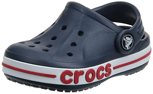 Crocs Kids' Bayaband Clog | Slip On Shoes | Comfortable Water Shoes, Navy, J3 US Little Kid