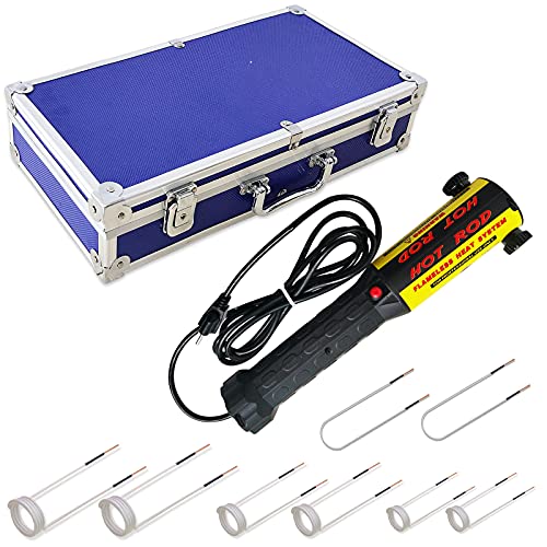 Magnetic Induction Heater Kit, 1000W 110V Hand Held Automotive Flameless Heat Bolt Buster Tool For Rusty Screw Removing with 8 Coils and Box