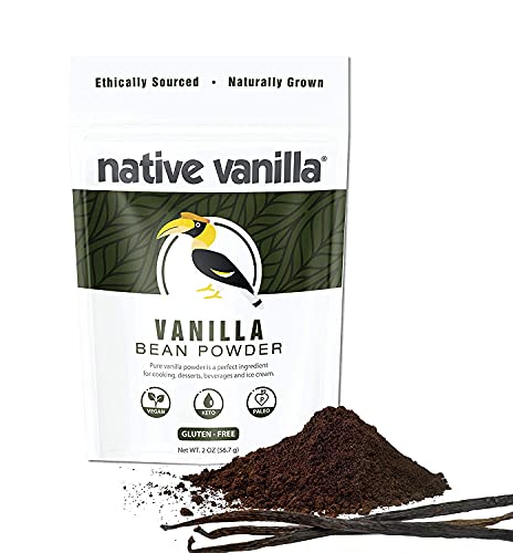 Native Vanilla Powder  Premium Gourmet 100% Pure Ground Vanilla Bean Powder  For Chefs and Homemade Baking, Ice Cream, Coffee (0.5 Ounce (Pack of 2))