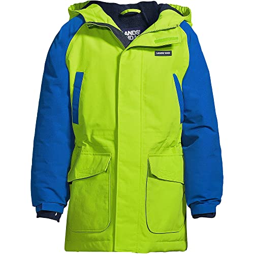 Lands' End B Squall Parka Crystal Lime/classic Cobalt Kids X-Large