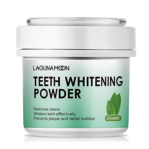 Teeth Whitening Powder, 50g Bright Pearl Spearmint Flavor - Natural Teeth Whitening, Teeth Polish & Teeth Stain Remover - Alternative to Toothpaste, Tooth Powder for Sensitive Teeth & Freshens Breath