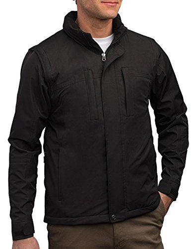 SCOTTeVEST Revolution 2.0 Jacket for Men - 25 Hidden Pockets - Mositure Wicking Water Repellent Coat for Travel & More (Black, XXL)