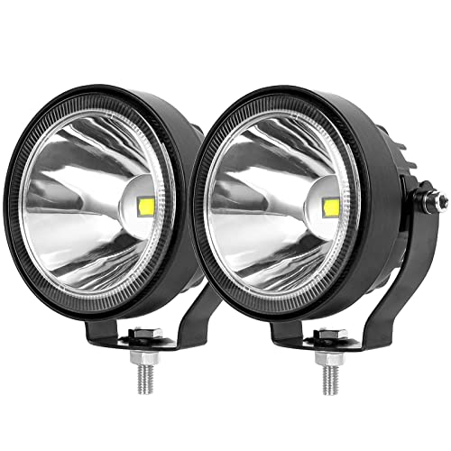 SUFEMOTEC Led Pod Light 4x4 Offroad Driving Lights 2PCS 4 Inch 60W Super Bright Waterproof Work Auxiliary Lights Bumper Lights Fit For 12V 24V Car Truck ATV Boat Motorcycle Round Fog Lights