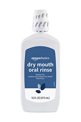 Amazon Basics Dry Mouth Oral Rinse, Alcohol Free, Mint, 16 Fluid Ounces, 1-Pack (Previously Solimo)