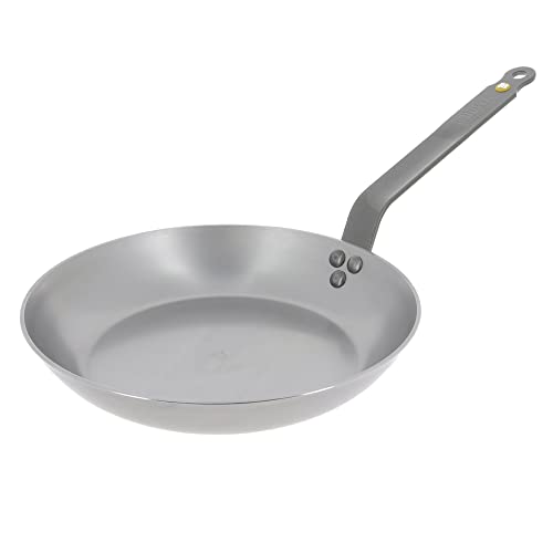De Buyer MINERAL B Carbon Steel Fry Pan - 8 - Ideal for Searing, Sauteing & Reheating - Naturally Nonstick - Made in France
